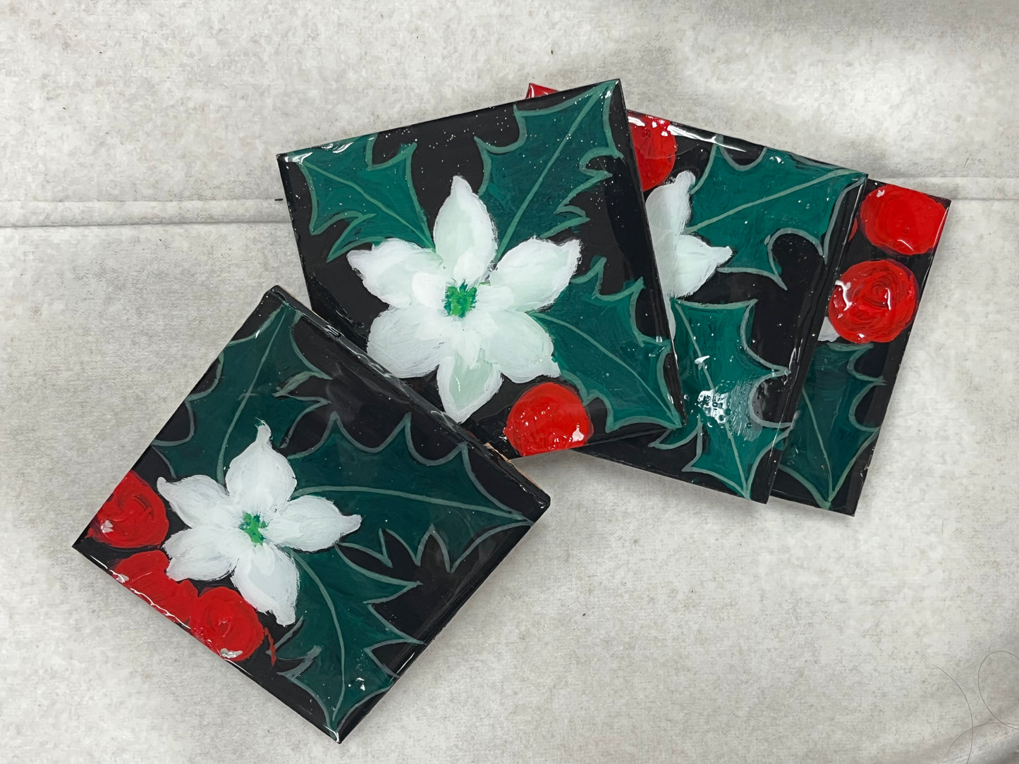 Holiday-themed Handmade Coasters
