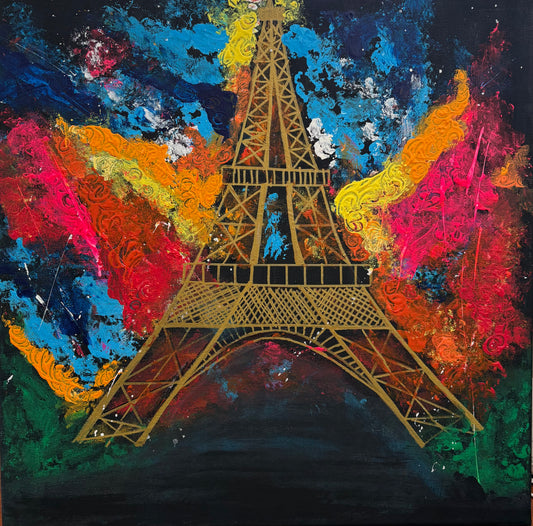 Mon Soleil - Eiffel tower painting