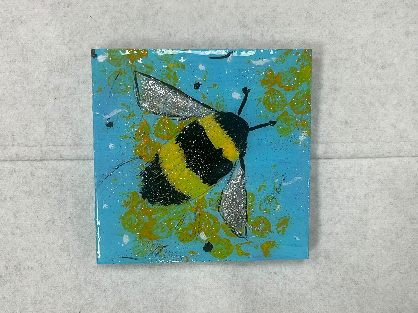 Bee-themed Handmade Coasters